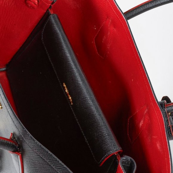 Prada Black Large Double Leather Tote - Picture 12 of 14